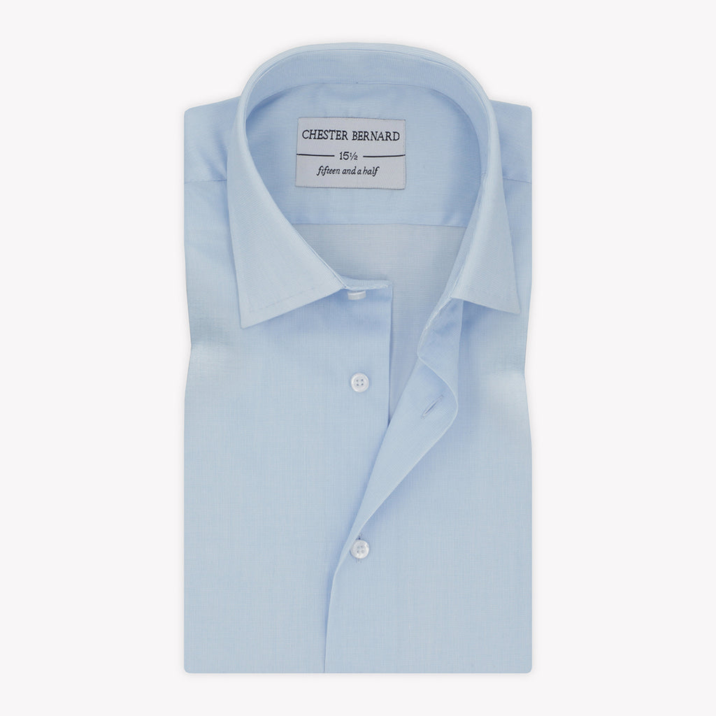 Silky Finish Light Blue Formal Shirt with Double Cuffs  95/19