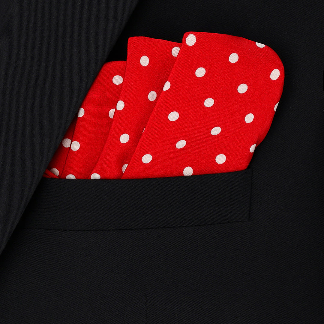 Polka Dots In Red - in Silk PS/108