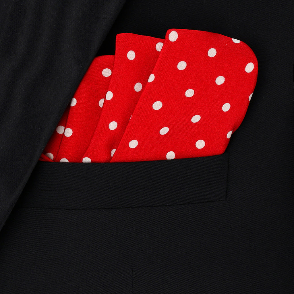 Polka Dots In Red - in Silk PS/108